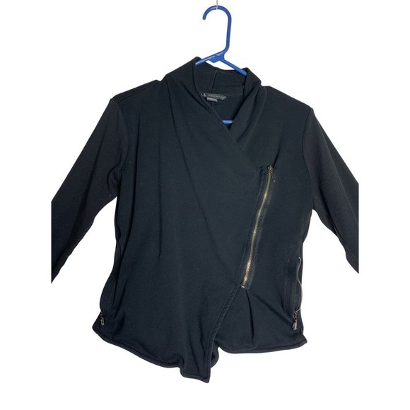 A/X Armani Exchange Side Full Zip Black Sweater Jacket Womens Small - Picture 2 of 5